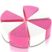 Σφουγγαράκια μακιγιάζ τριγωνικά σετ 8 τεμάχια ροζ λευκά